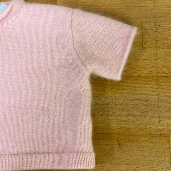Soft Pink Mongolian Cashmere Baby Girl sweater 3months Old World Linens - Picture 8 of 9